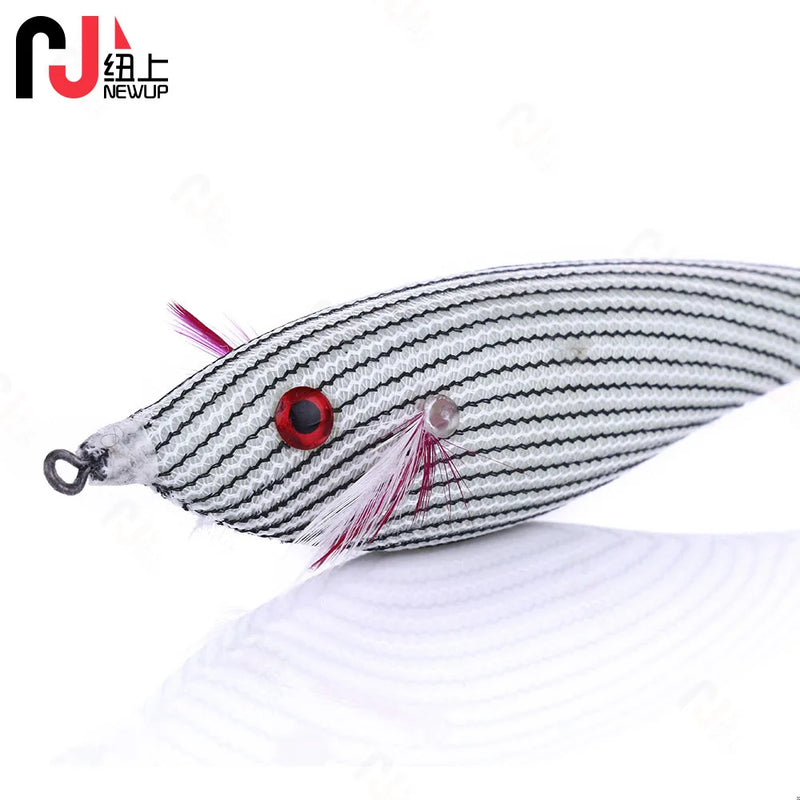 1PCS 9.6g/10cm Luminous Squid Jig Fishing Wood Shrimp Lure Squid Cuttlefish Jigs Lures Spinnerbait Fishing Baits