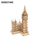 Robotime 3D Wooden Puzzle Game Big Ben,Tower Bridge for Children Adult Gift DIY With Light