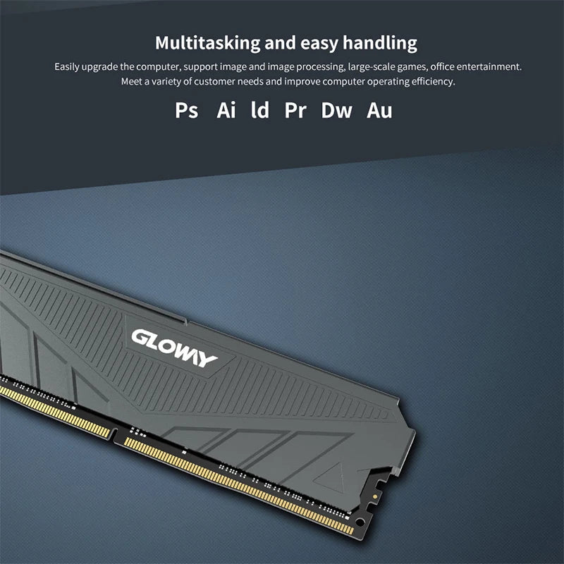 Gloway Memoria Ram DDR4 8GB 3200mhz 16GBX2PCS Compatible For Desktop Memory with Heat Sink 1.35V 288PIN DIMM Memória Ram