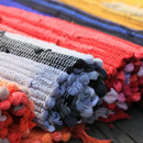 Cotton Cloth Retro Handmade Tassel Rug and Carpet for Home Living Room Tapestry Absorbent Floor Area Mat for Kitchen Boho Decor