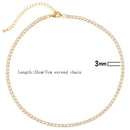 Sexy Short Sparking Rainbow Tennis Chain Chocker Necklace With AAA+ CZ Fashion Personality Women Collar Jewellery bijoux femme