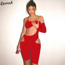 OrangeA one-shoulder hollow out sexy skinny romper women clothes playsuit beach style summer vacation elastic hight streetwear