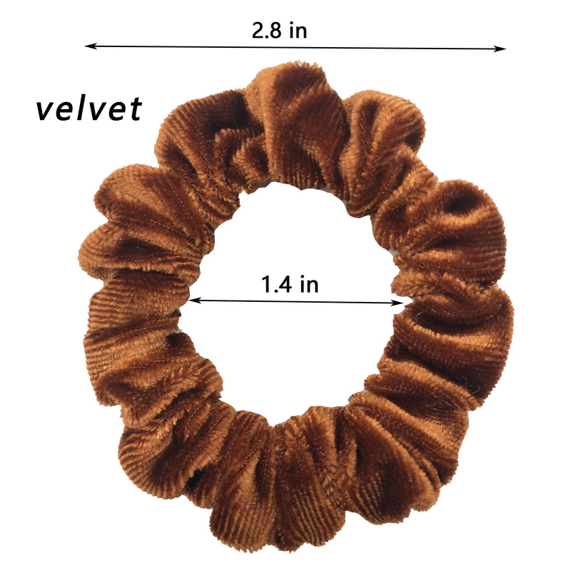 10pcs/lot Velvet Hair Scrunchies Pack Girl Elastic Hair Bands Headwear Ponytail Holder Set Hair Accessories Solid No Crease