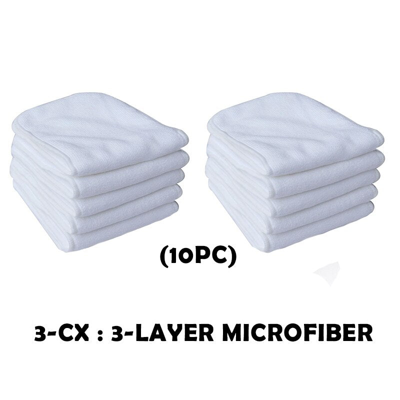 [Mumsbest] 10Pcs Eco-Friendly Liner Ecological Diapers Washable Layer Insert Absorbent Inserts Nappy Liner Booster 13.5*36cm