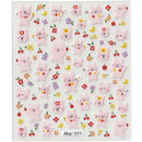 42Model Sticker Nail Decal 3D Adhesive Patch,Smile/Animal/Flower Nail Art Decorations Manicure Sticker Easter Day Design Decal-