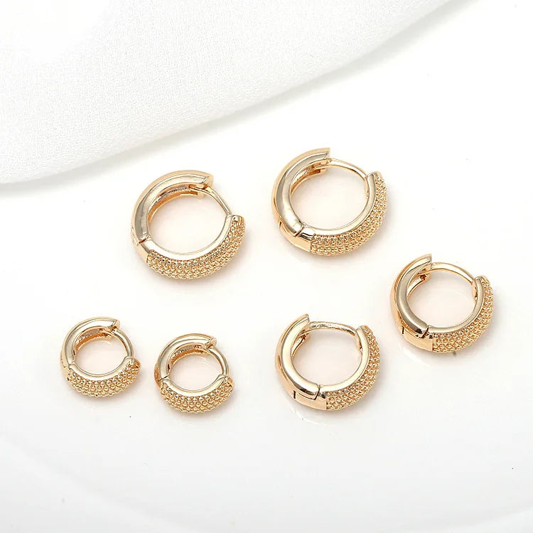 Trendy Gold Color Prevent Allergy Mini Hoop Earrings For Women Simple Ear Buckle New Circle Earrings Jewelry Accessories