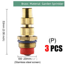Brass Nozzle Garden Mist Sprinkler Copper Misting Cooling System Irrigation 1/2" Thread 2/3/4 Arm Sprayer Fog  Watering Tool