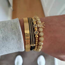 Herrenschmuck Armband Männer Luxus Königsarmreif Set Römische geflochtene Armbänder für Frauen Mode Armband Gold Manschette Freundschaftsgeschenke