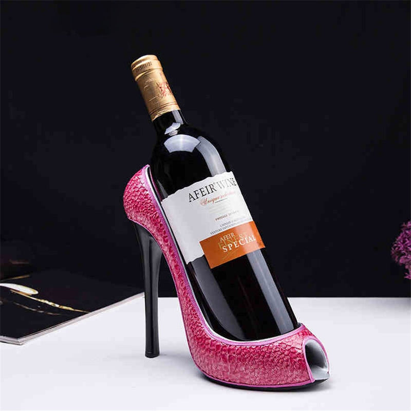 High Heel Shoe Wine Rack Wine Bottle Holder Stylish Rack Gift Basket Accessory Home Kitchen Bar Tools Red Wine Storage Holder