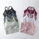 SHINBENE UPATED 2.0 Gym-Lauftops Damen Weiche Nylon Fitness Yoga Sport-BHs Tops Anti-Schweiß Gepolsterter Workout-BH