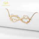 Stainless Steel Custom Name Necklace Personalized Rose Gold Silver Infinity Pendant Friendship Necklace Jewelry Best Friend Gift