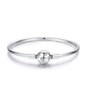 BISAER 925 Sterling Silber Dämonenauge Armbänder Blau Böse Augen Armreifen Pavefassung Zirkon 17-21CM für Damen Party Feiner Schmuck