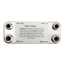 20/30/40 Plates Heat Exchanger Wort Chiller, Stainless Steel Counterflow Chiller Homebrew Beer Cooler Garden Hose Rapid Cooling