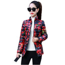 2023 Women's Down Cotton Jacket Autumn Winter Coat Short Printing Light Thin Cotton Coat Female Outerwear Manteau Femme 6XL