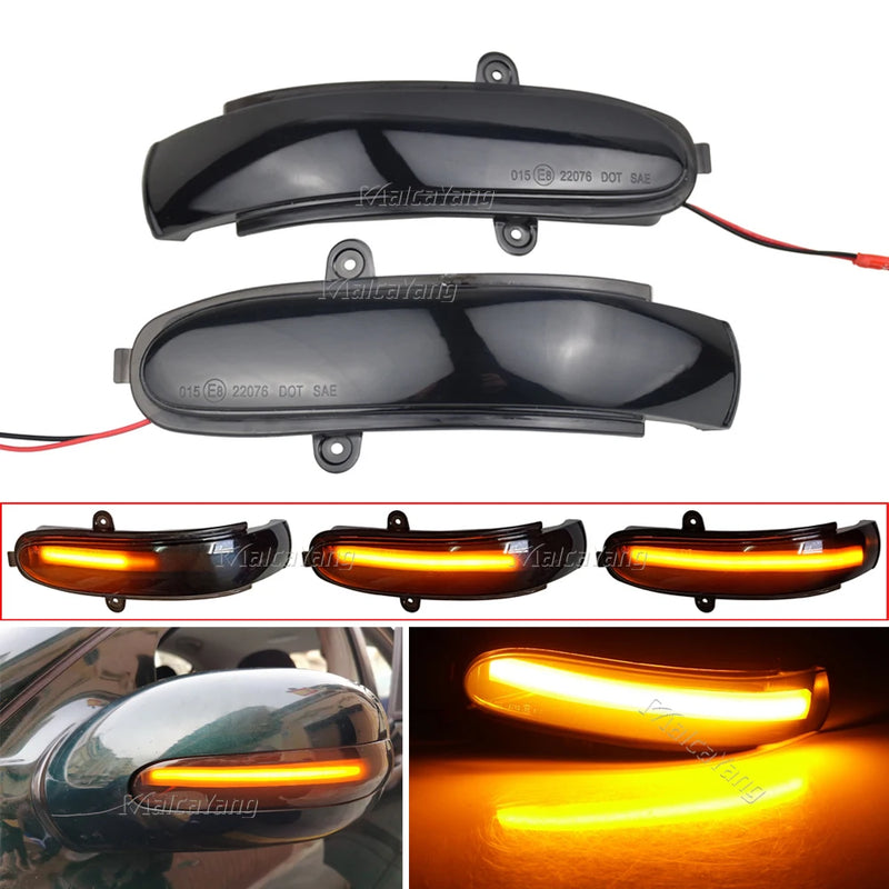 A2038201521 For Mercedes Benz C Class W203 S203 CL203 2PCS LED Dynamic Turn Signal Light Side Rearview Mirror Sequential Lamp