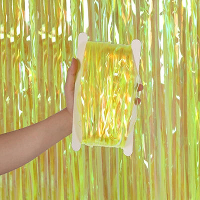 2M 3M Party Backdrop Curtains Rain Sequin Tinsel Foil Curtain Photo Booth Wedding Decoration Birthday Party Supplies