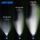 AILEO H4/9003/HB2 Led Canbus Car Headlights Conversion Kit Mini Projector Lens 100W 6500K White High Low Beam 20000LM