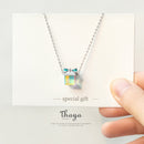 Thaya Color Light Bow Gift Necklace 925 Silver Bohemia Interesting Color Prism Necklace for Women Special Design Jewelry