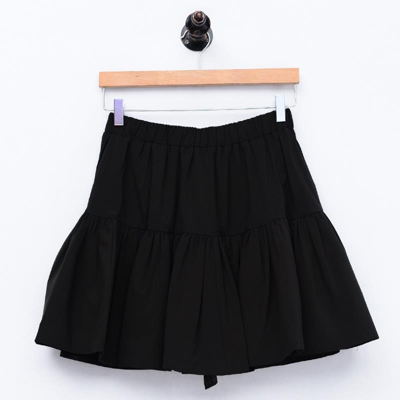 2023 Summer Sexy Korean style Ruffles Skirt fashion Women Mini Skirt High Waist Girls sweet cotton linen Skirt black white