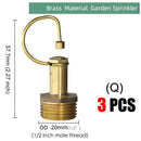 Brass Nozzle Garden Mist Sprinkler Copper Misting Cooling System Irrigation 1/2" Thread 2/3/4 Arm Sprayer Fog  Watering Tool
