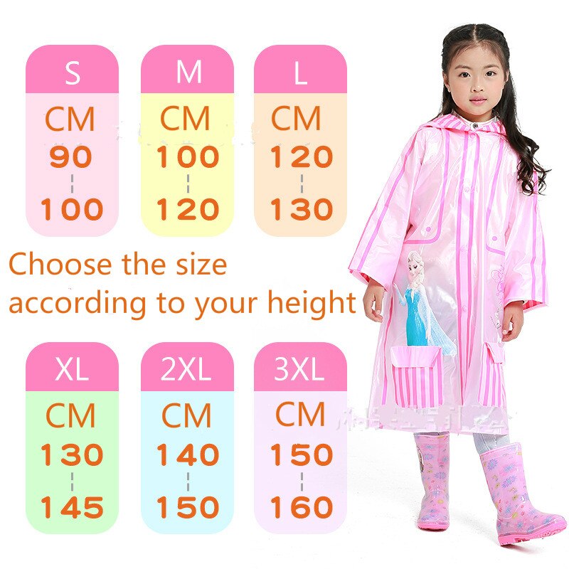 Captain High Quality kids Raincoat Inflatable Cap Children US Captain  Rainproof Poncho Boys Rainwear Rainsuit Outdoor gifts