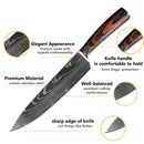 Chef knife 1-10 Pcs Set Kitchen Knives Laser Damascus Pattern Sharp Japanese Santoku Knife Cleaver Slicing Utility Knife
