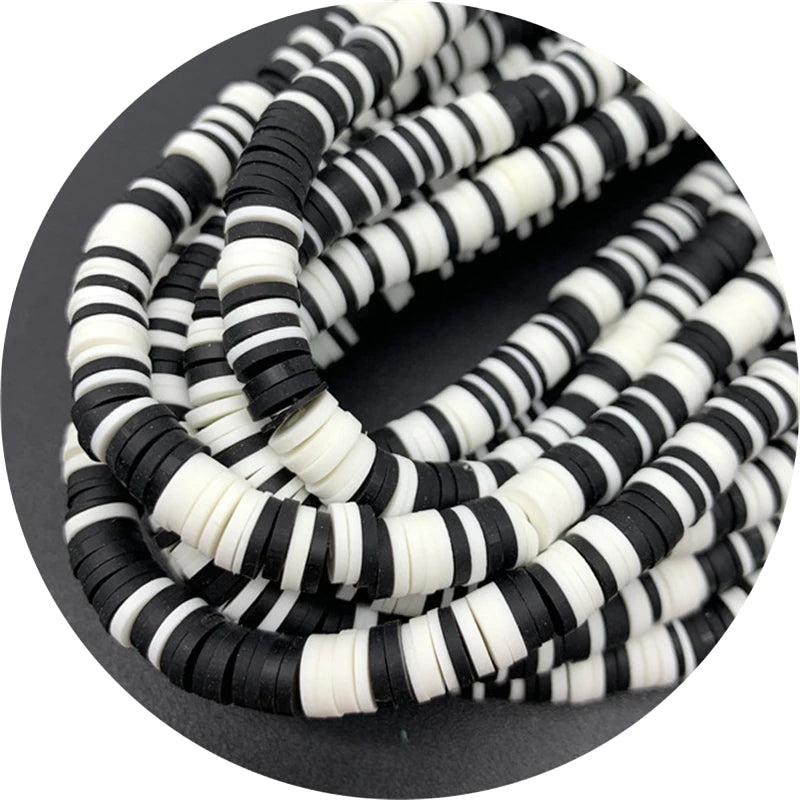 400pcs/Lot 3/4/5/6mm 16inch Round Slice Clay Beads Spacer Beads Polymer Clay Beads For Jewelry Making DIY Handmade Accessories