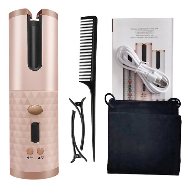 Automatic Hair Curler Ceramic Hair Iron Curling Iron for Hair Waver Wand Curling Wand Curlers Cordless USB Charging Curler Iron