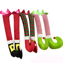 Christmas Santa Elf Legs Plush Stuffed Feet with Shoes Christmas Tree Hanging Decorative Ornament Christmas Decorations