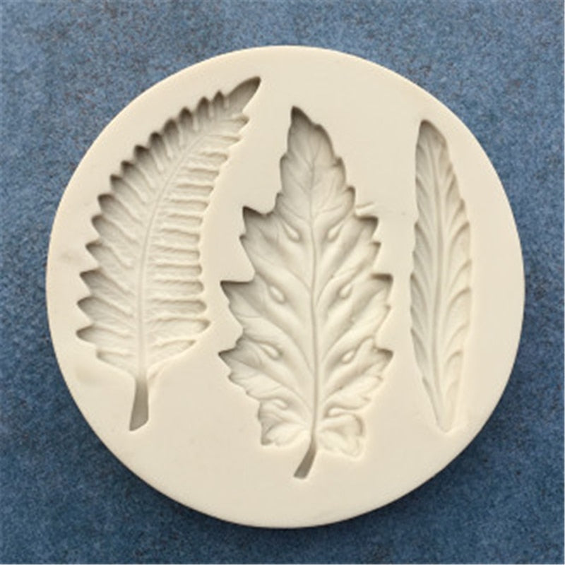 Feather Sugar Buttons Silicone Mold Fondant Mold Cake Decorating Tools Chocolate Gumpaste Mold K136