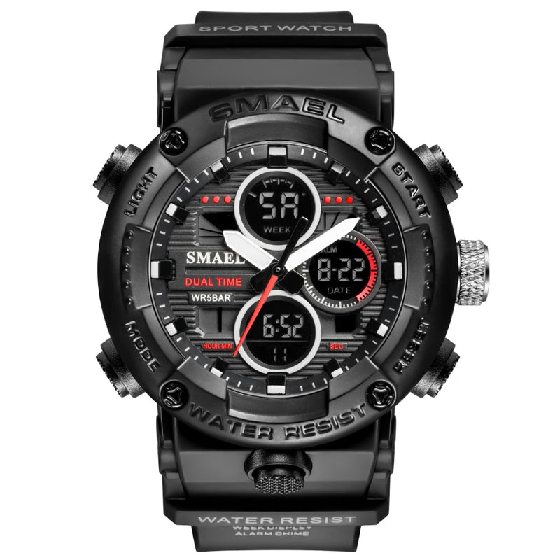 SMAEL Sport Watch Men Waterproof LED Digital Watches Stopwatch Big Dial Clock For Male 8038 relogio masculino Men Watches Quartz