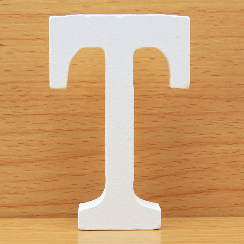 8 CM Letras Decorativas Grandes White Wooden Letters Home Decor Wedding Decoration DIY Personalised Name Design Free Standing