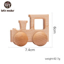 Let's Make Wooden Baby Toys 0 12 Month 1PC Toys For Babies Beech Car Hedgehog Elephant Educational Infants Developmental Newborn