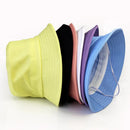 Children Cotton Bucket Hats Girl Summer Sunscreen Panama Hat Boy Pure Color Sunbonnet Fedoras Outdoor Fisherman Hat Beach Cap