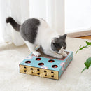 3 in 1 Cat Toy Cat Scratching Board Pet Interactive Training Scratch Toys Cat Scratcher Cat Hit Gophers Toy Tease Stick For Cats