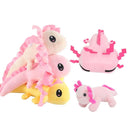 New 35cm Cartoon Animal Axolotl Plush toys Cute Soft Pink Hexagonal Dinosaur Stuffed Dolls Gifts For Boys Girls