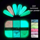 6 Grid Snow Crystal Nail Glitter Powder Sparkly Ice Chrome Flakes Reflective Thin Sequins Autumn Winter Nail Art Decoration LAXR