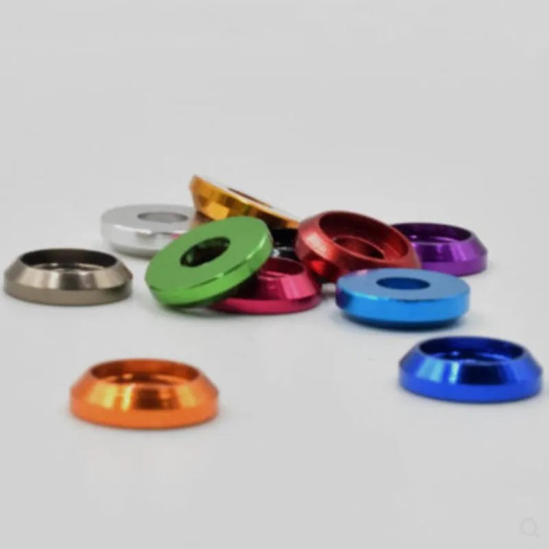 20pcs M2 M2.5 M3 m4 m5 m6 M8 half round colourful Aluminum cup head washer for button head screw A1