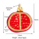 3D Fruit Strawberry Grape Mango Pineapple Water Melon Cherry Banana Charm Pendant , Jewelry Necklace Bracelet Making Supply M15