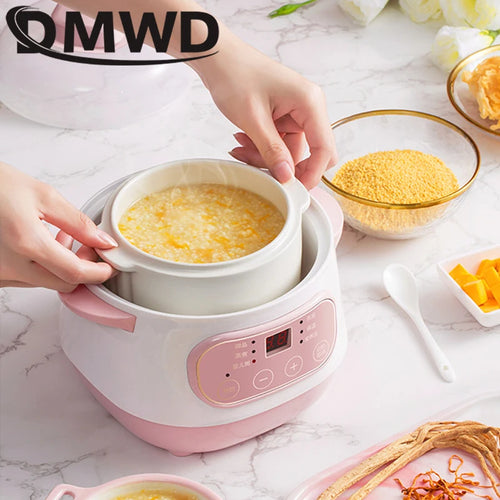 110V Elektrischer Slow Cooker Speisendämpfer Keramiktopf Multifunktion Vogelnestsuppe Eintopf Schwangerschafts-Tonikum Babyergänzung Wärmer
