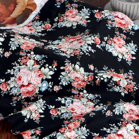 Green Leaves Pastoral Fabric Printed Floral Skirt Cotton Fabric for Handmade DIY Cotton Baby Dress Material