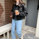 Autumn Winter Women Coat Long Sleeve Turn Down Collar Single Breasted Ladies Jacket Korean Style Chic Elegant Casual Coats