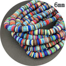 400pcs/Lot 3/4/5/6mm 16inch Round Slice Clay Beads Spacer Beads Polymer Clay Beads For Jewelry Making DIY Handmade Accessories
