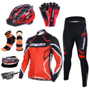 Hochwertiges Profi-Fahrradtrikot Langarm-Set Herren Fahrradbekleidung MTB Radsportbekleidung 3D Gepolstert Atmungsaktive Sportbekleidung Komplette Kits
