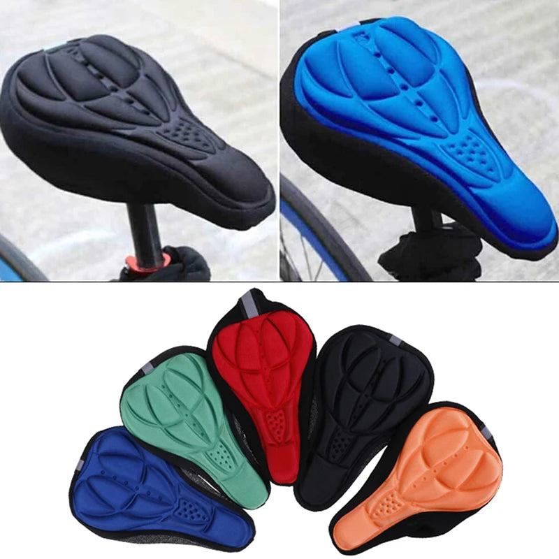 4 Colors MTB Mountain Bike Cycling Thickened Extra Comfort Ultra Soft Silicone 3D Gel Pad Cushion Cover Bicycle Saddle Seat