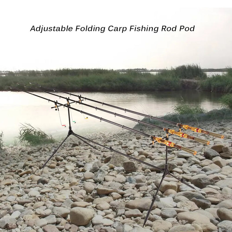 Lixada Adjustable Retractable Carp Fishing Rod Pod Stand Holder Fishing Pole Pod Stand with Bite Alarms Swingers Indicators Kit