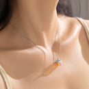 Thaya Color Light Bow Gift Necklace 925 Silver Bohemia Interesting Color Prism Necklace for Women Special Design Jewelry