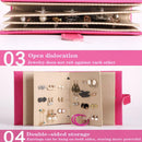 Ohrringe Schmuck Aufbewahrungsbox Halterung Ohrring Organizer Display Ständer Tragbare Schmucktasche Faltbare Buchform Leder Kreativ