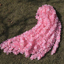 1m 2m/50pcs Artificial Orchid Flowers Rattan String Vine With Leaves For Home Wedding Garden Decoration Hanging Garland Wall