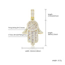 TOPGRILLZ 2020 New Hand Pendant Necklace With Tennis Chain Micro Pave Iced Out Cubic Zirconia Hip Hop Rock Fashion Jewelry Gift